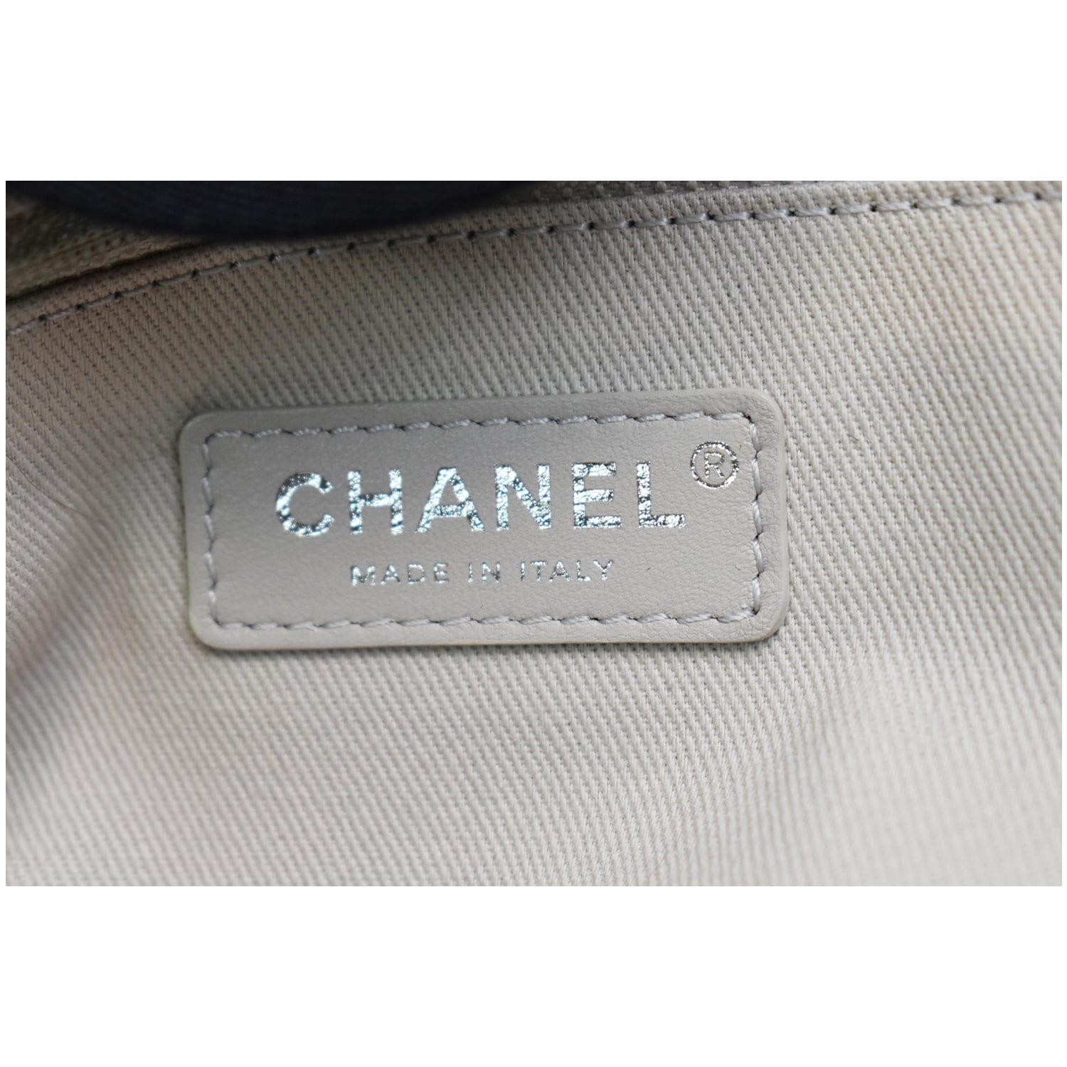Chanel Deauville Tote Striped Canvas Silver-tone Large Black in Canvas with  Silver-tone - US