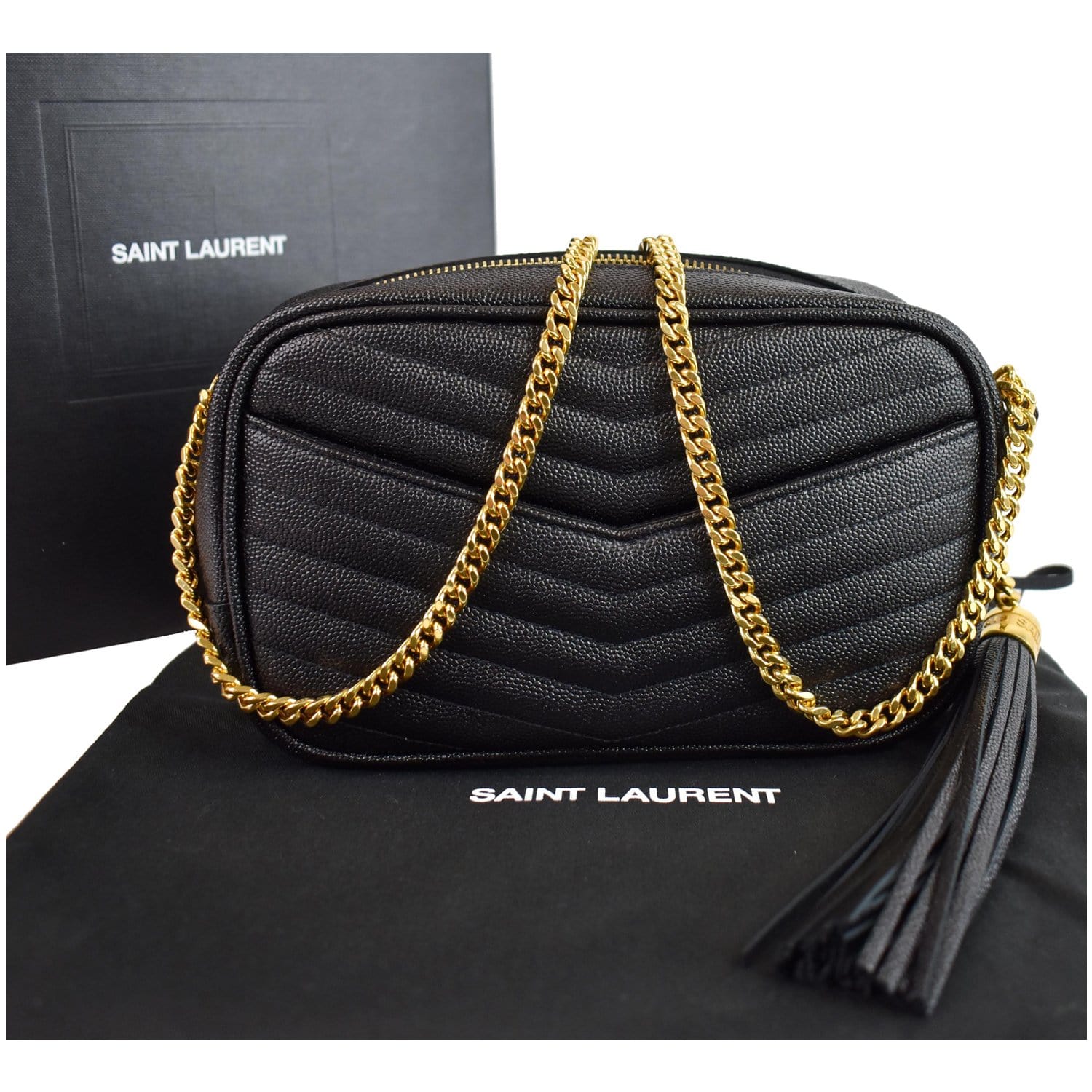 SAINT LAURENT - Mini Lou quilted leather shoulder bag