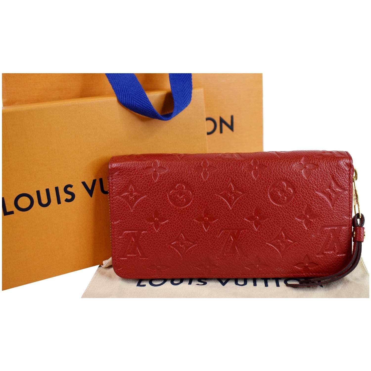 Zippy leather wallet Louis Vuitton Red in Leather - 32132427