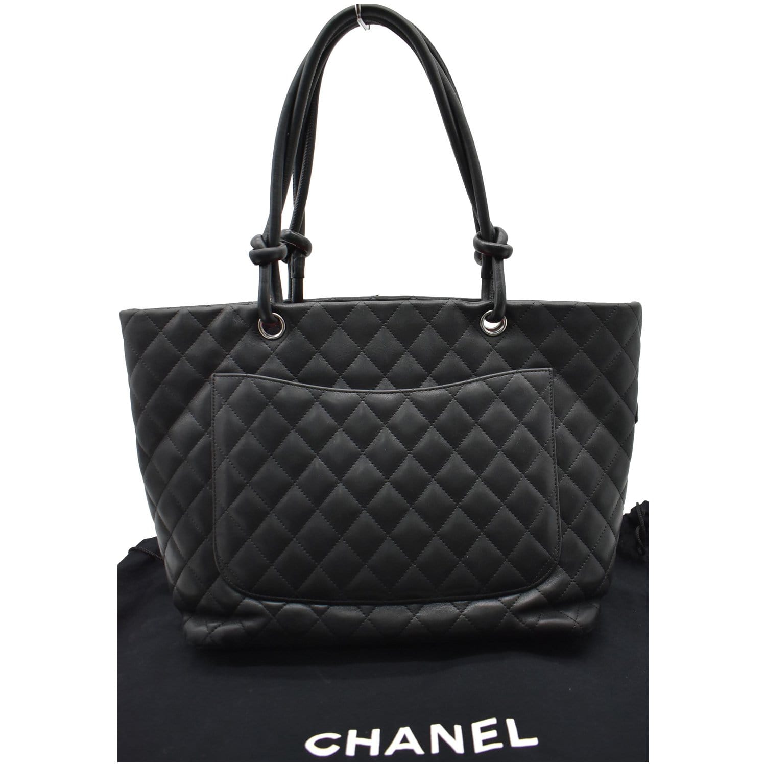 Chanel Black Quilted Leather Cambon Ligne Pochette Chanel