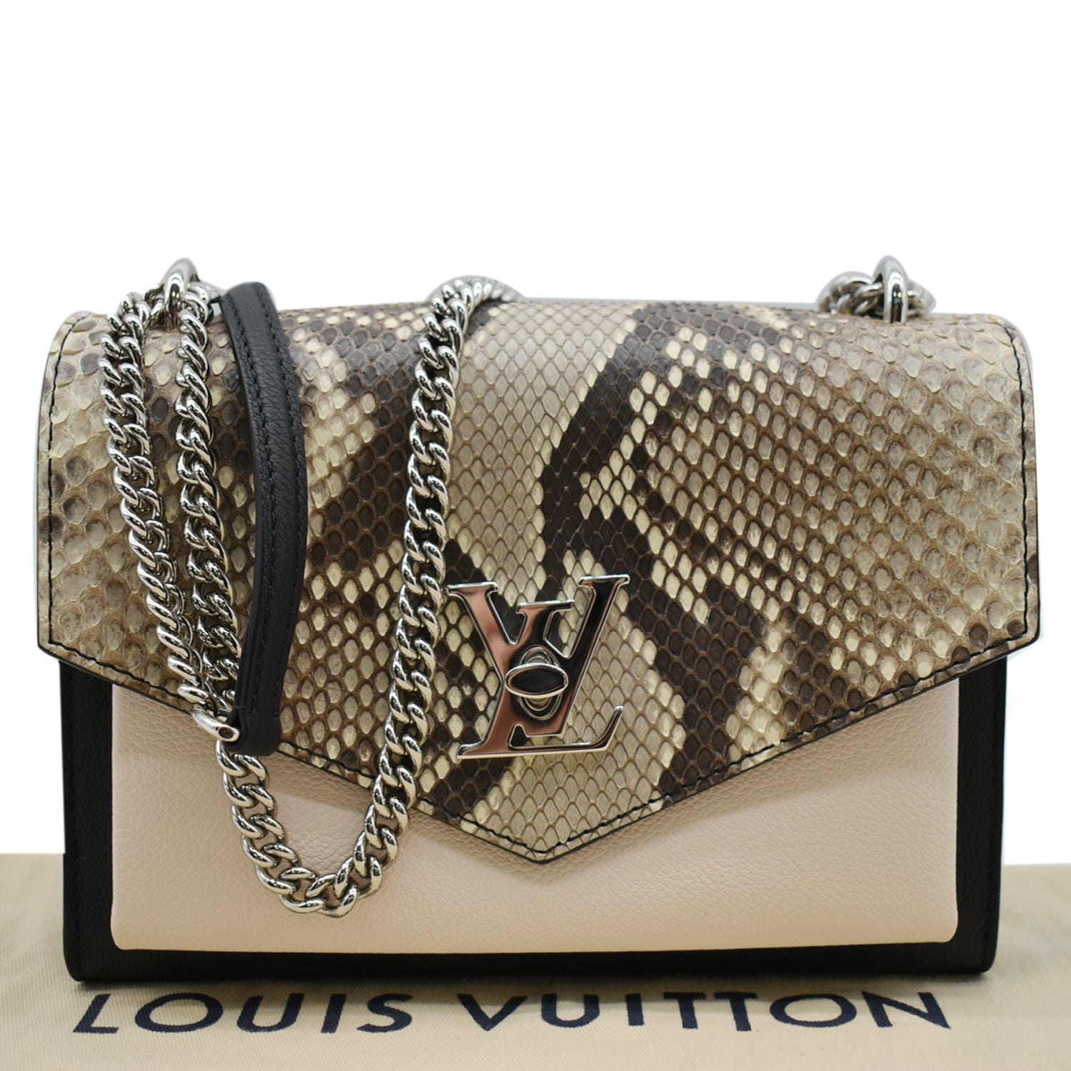 Louis Vuitton Lockme MyLockMe Satchel Chain Bag, Black, One Size