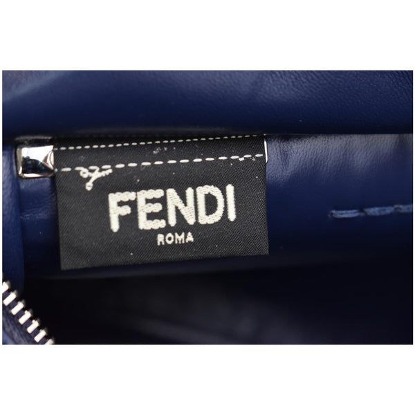 FENDI Petite 3Jours Studded Leather Tote Bag Dark Blue