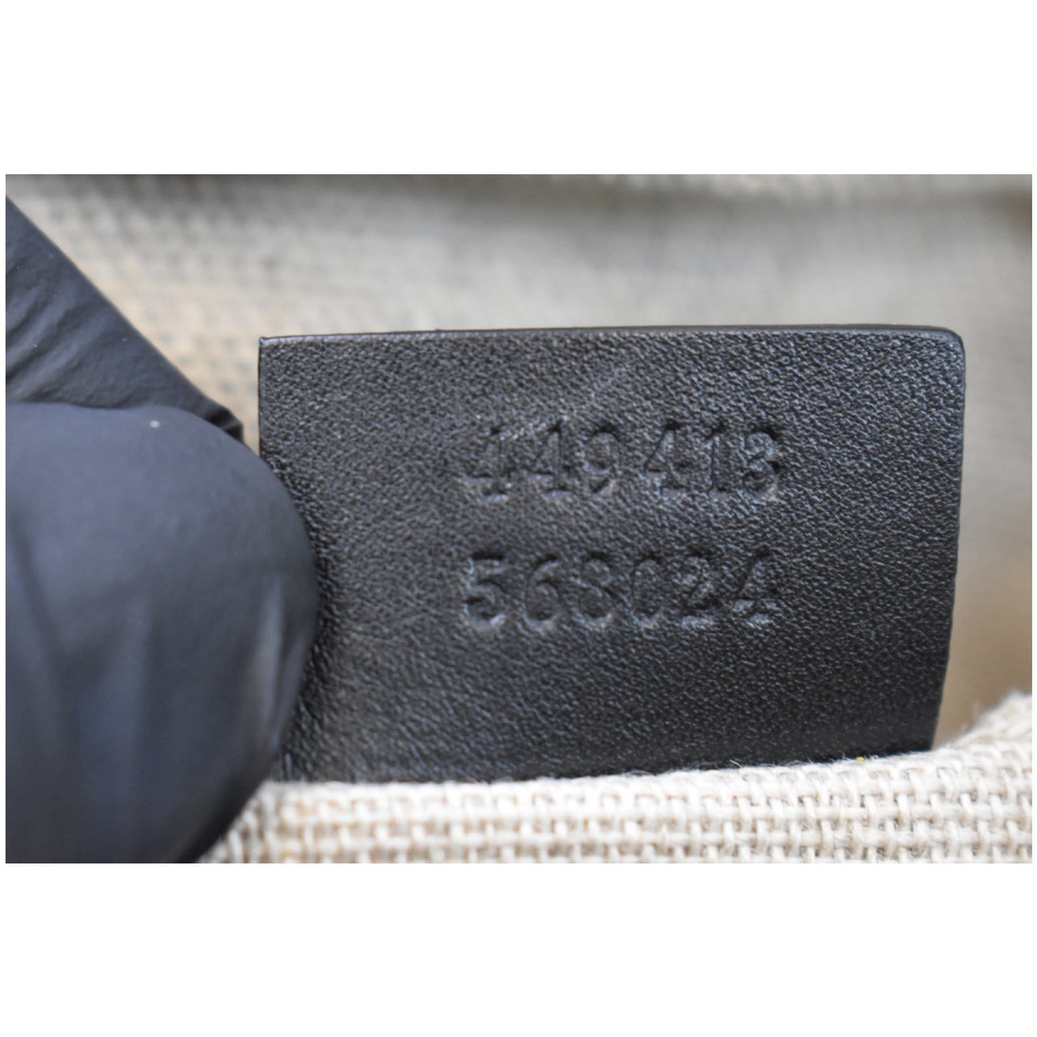Gucci GG Black Leather Microshima Unisex Crossbody Bag 449413