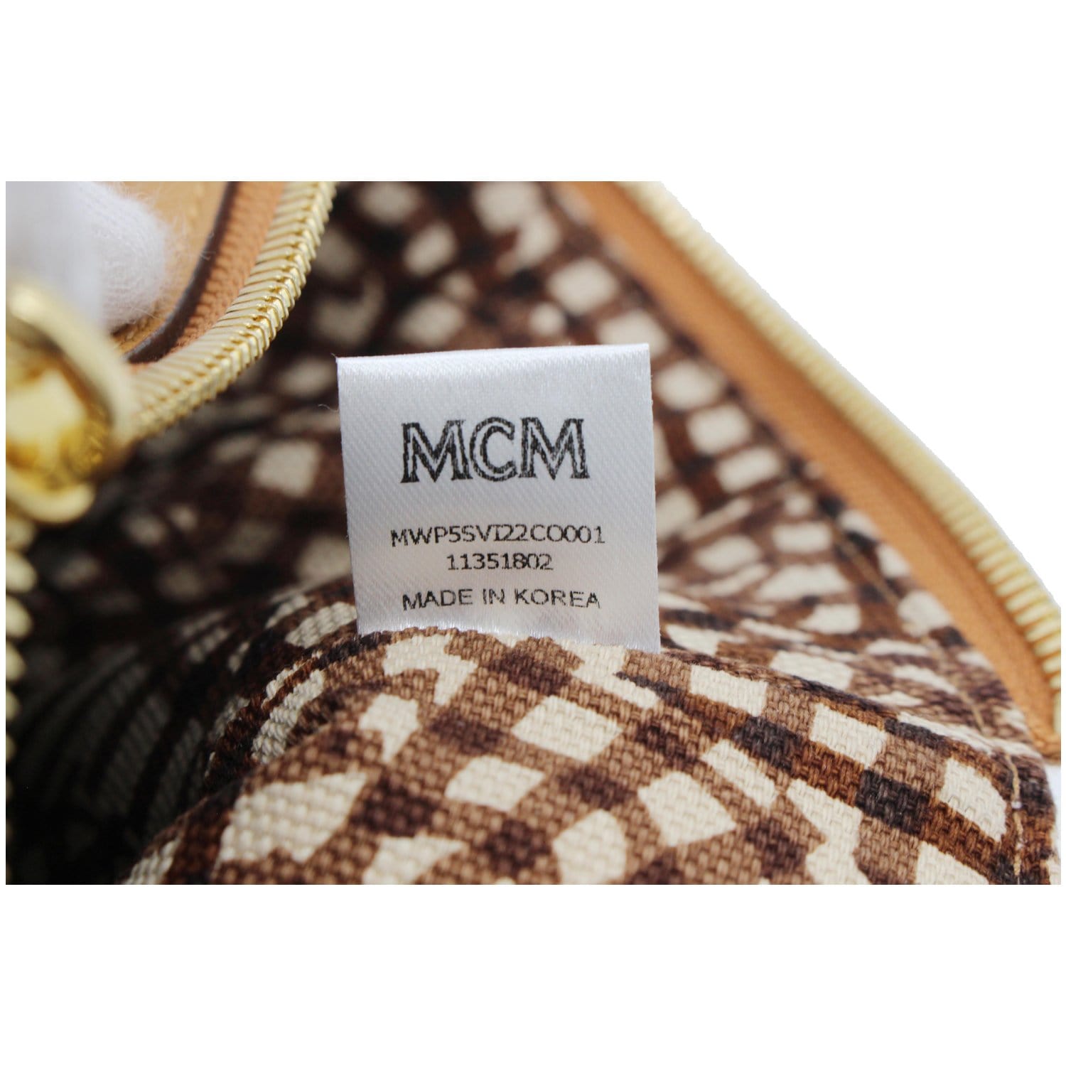 Mcm Monogram Visetos Pattern Leather Pochette Shoulder Bag