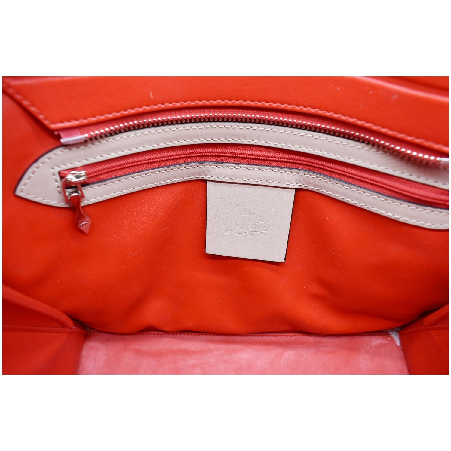 Christian Louboutin Large Orange & Red Paloma Bag
