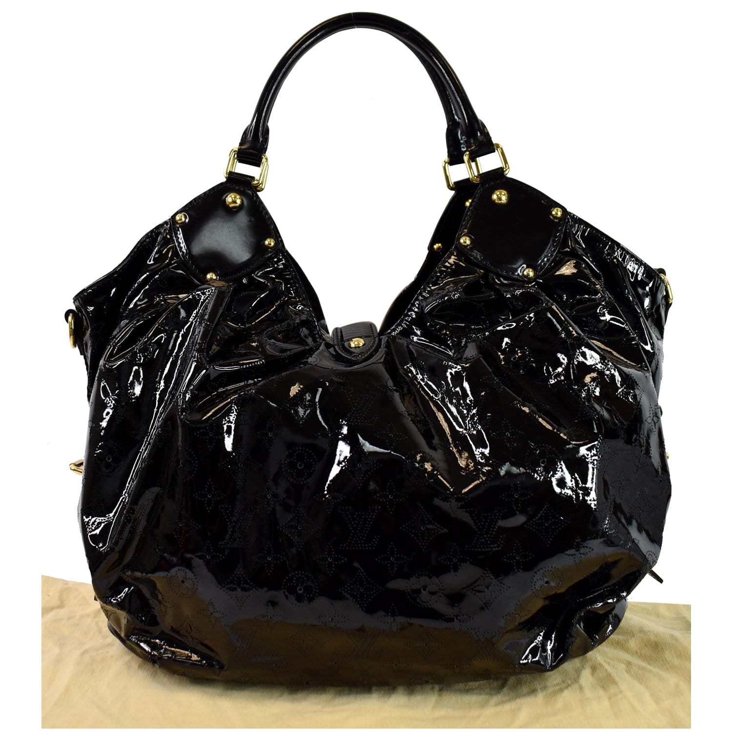 Patent leather handbag Louis Vuitton Black in Patent leather