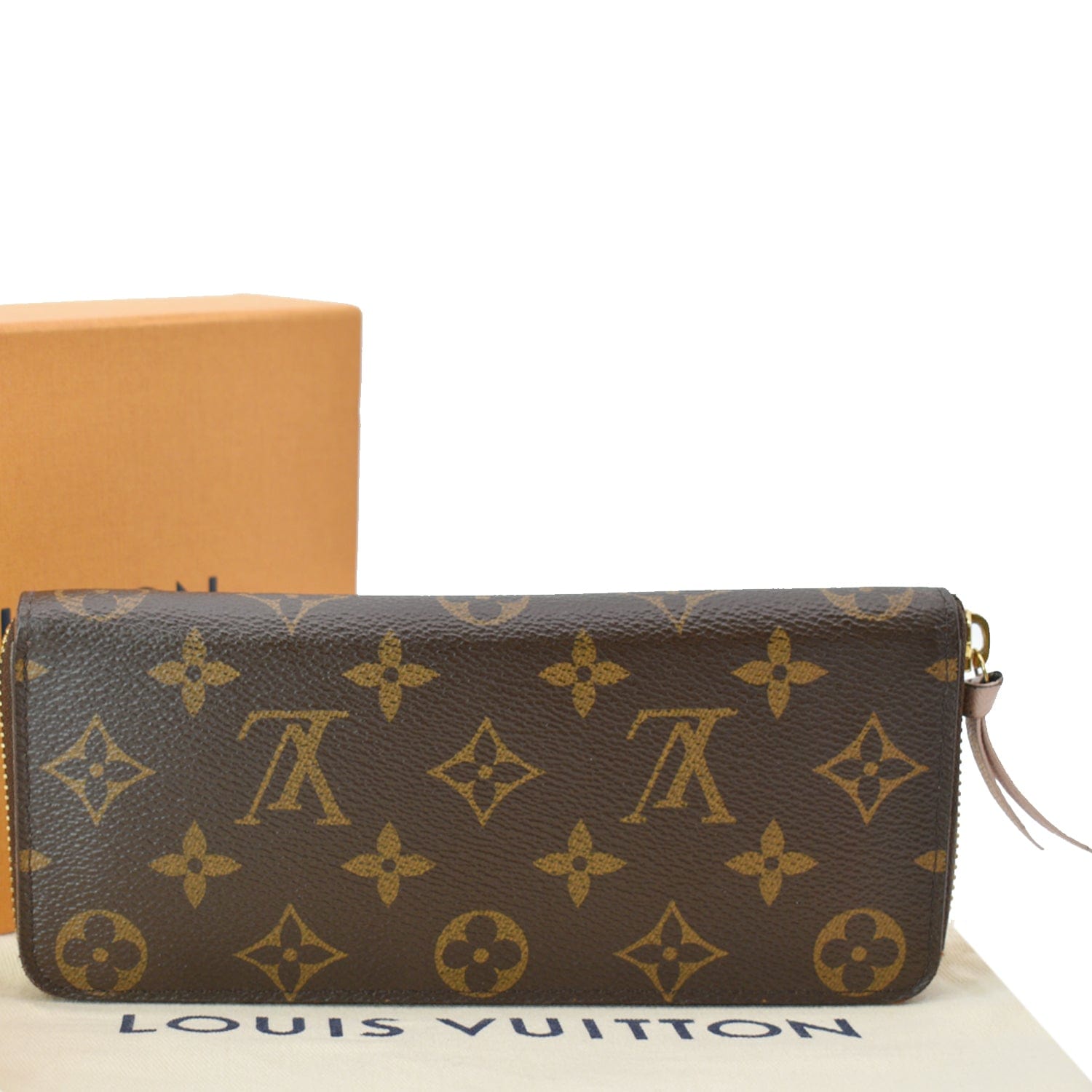 Louis Vuitton Portefeuille Clémence Brown Canvas Wallet (Pre-Owned)