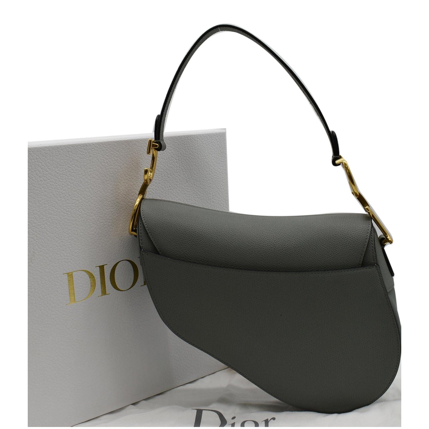 Christian Dior Oblique Saddle Bag - Grey Shoulder Bags, Handbags -  CHR347048