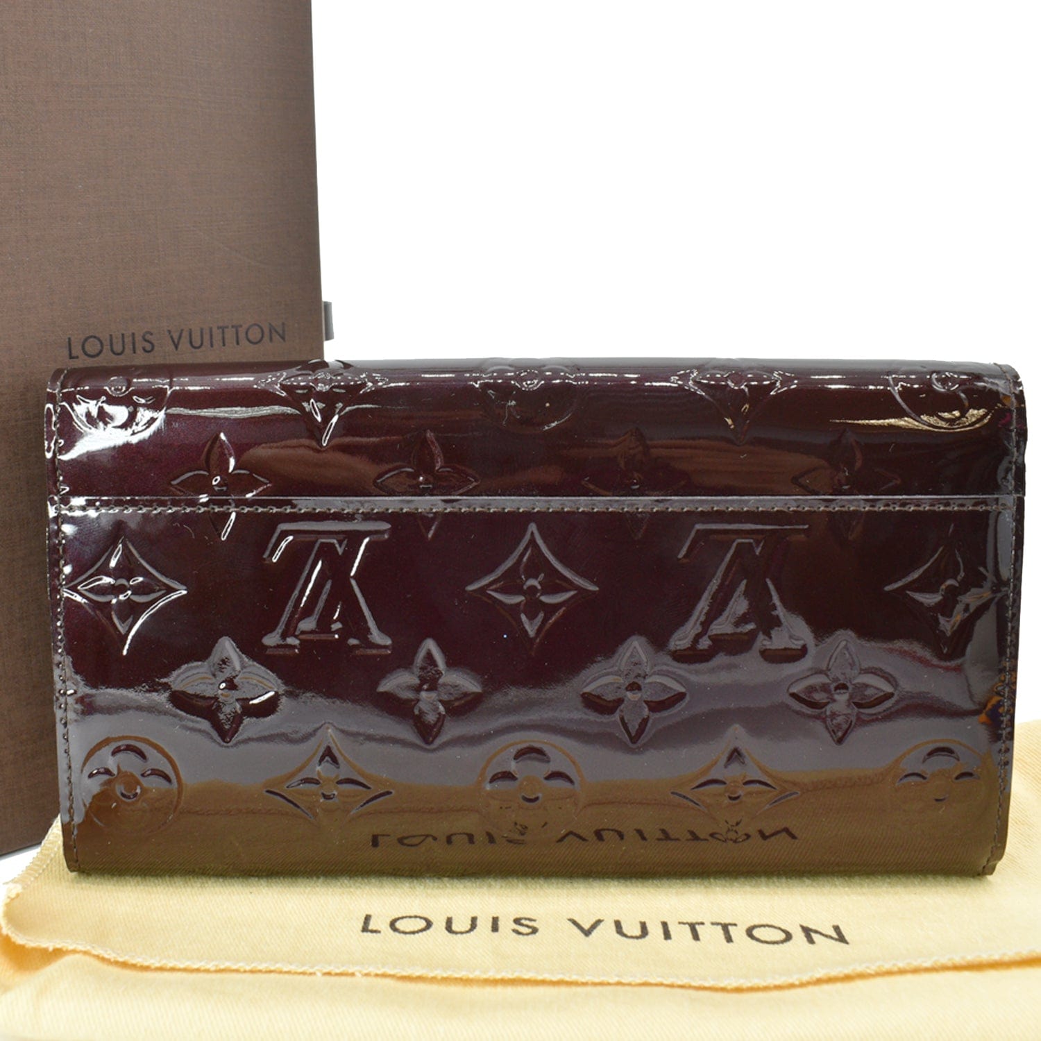 Louis Vuitton Sarah Wallet Monogram Vernis Gray 426081
