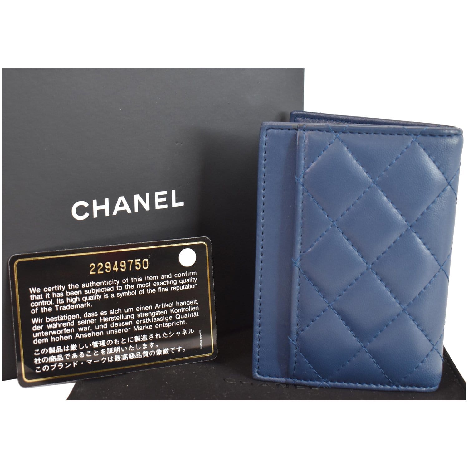 Chanel Pre-owned Women's Leather Wallet - Blue - One Size
