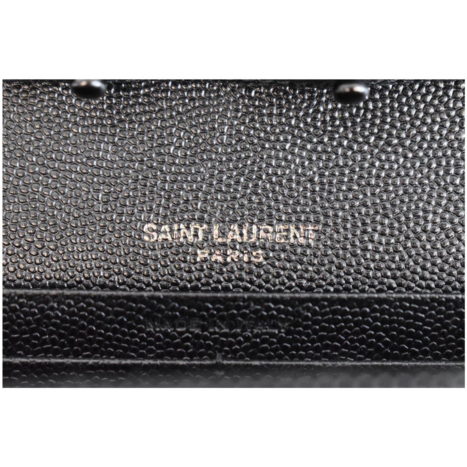 Saint Laurent Long Wallet YSL Monogram Large Flap Gray Leather with BOX  & Pouch