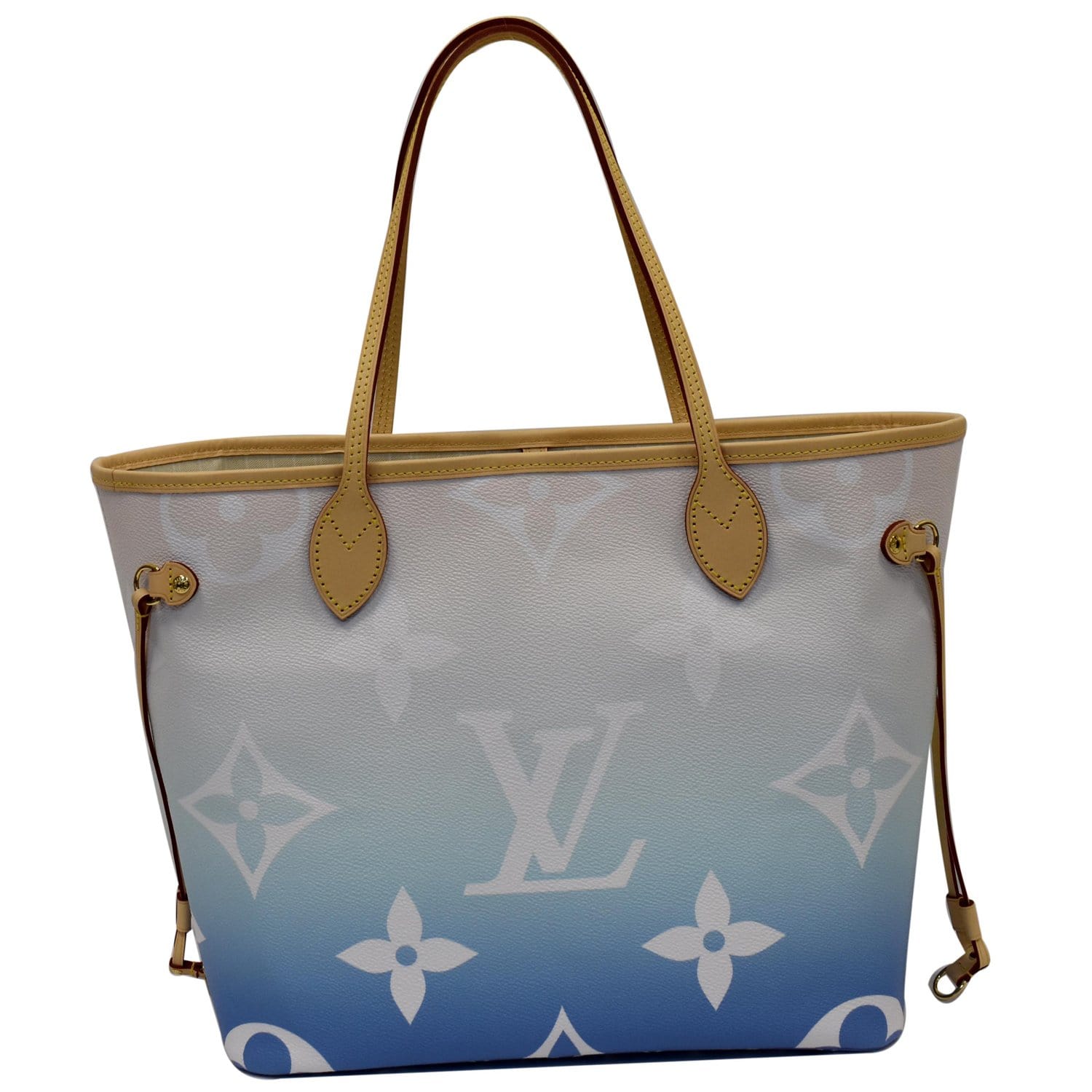 Louis Vuitton Large Blue Monogram Mon Stripe Neverfull GM Tote Bag