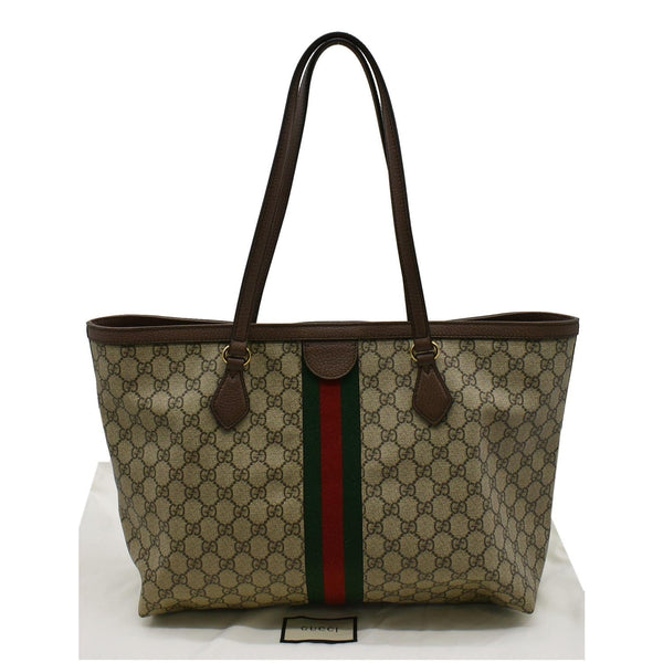 GUCCI Ophidia Medium GG Supreme Canvas Tote Bag Beige 631685