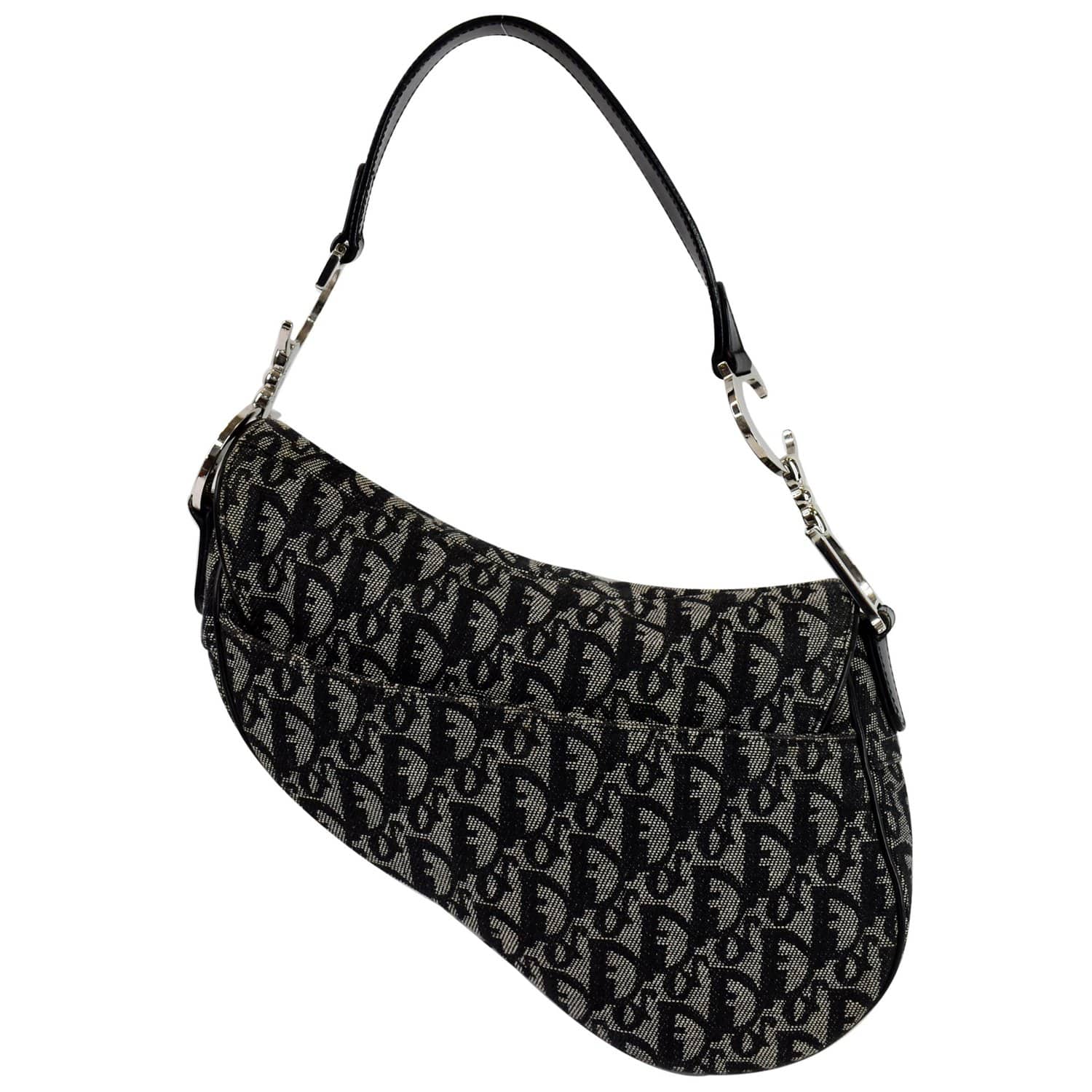 Dior Black Monogram Jacquard Fabric Saddle Bag — Blaise Ruby Loves