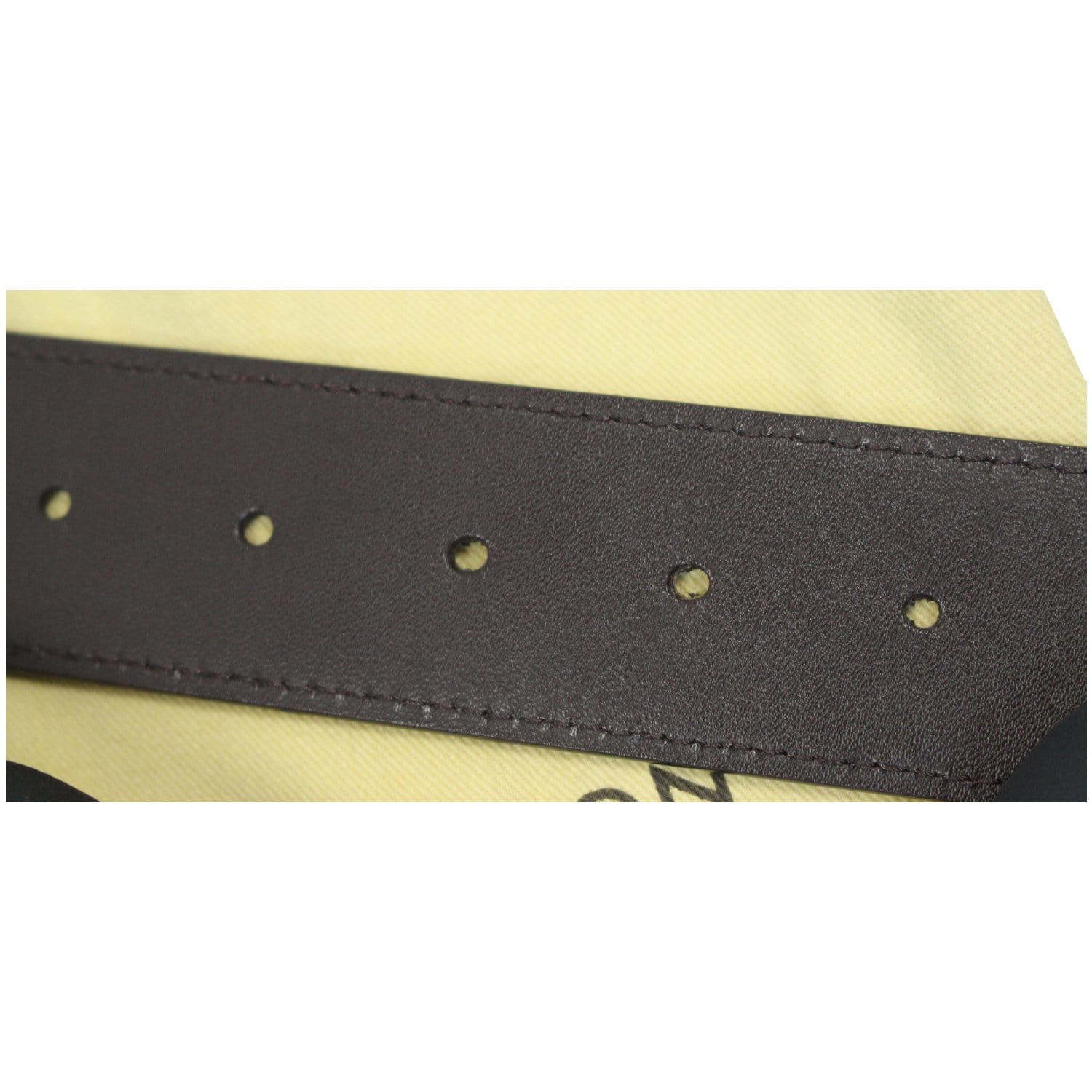 Authentic Louis Vuitton Men's Leather Belt Monogram Used 36 Size