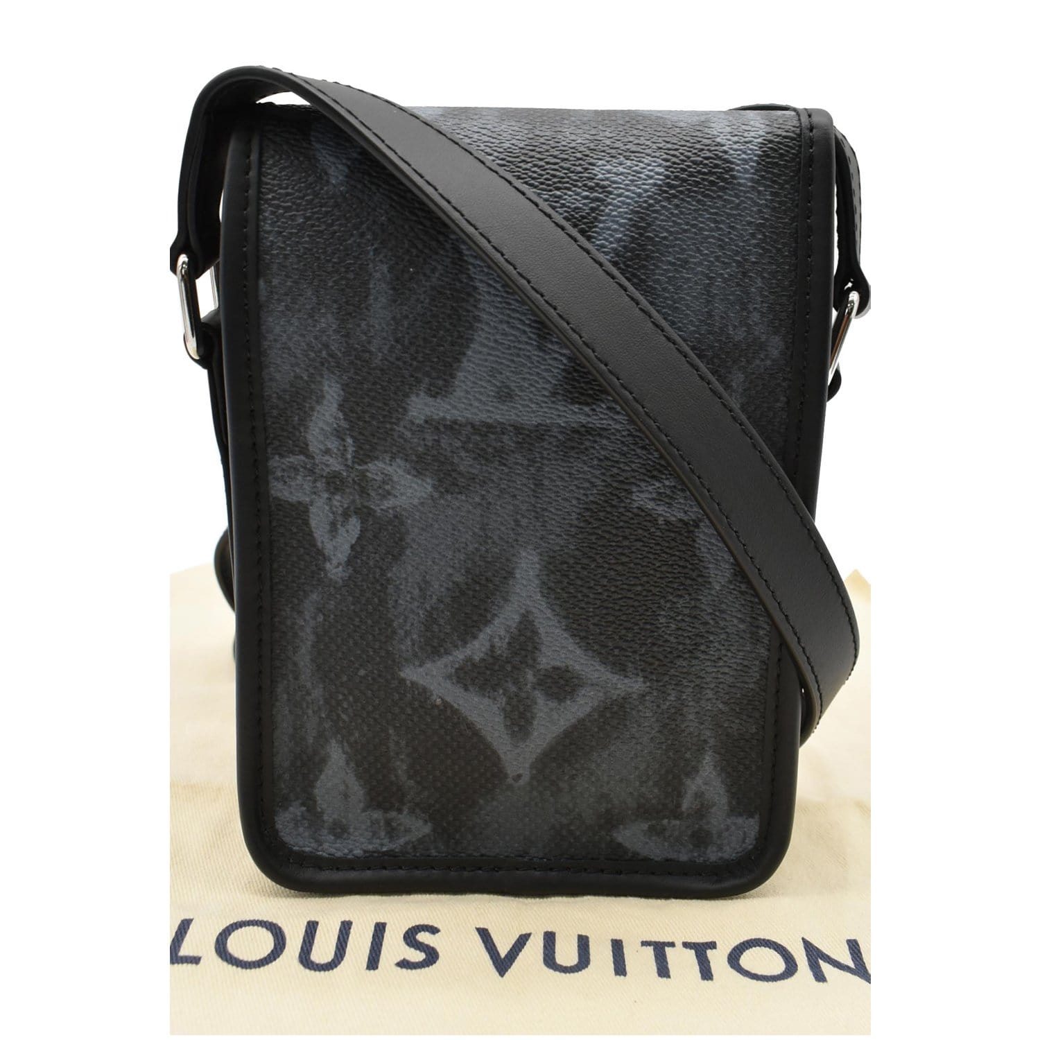 Louis Vuitton Monogram Pastel Noir Canvas Cross Card Holder in