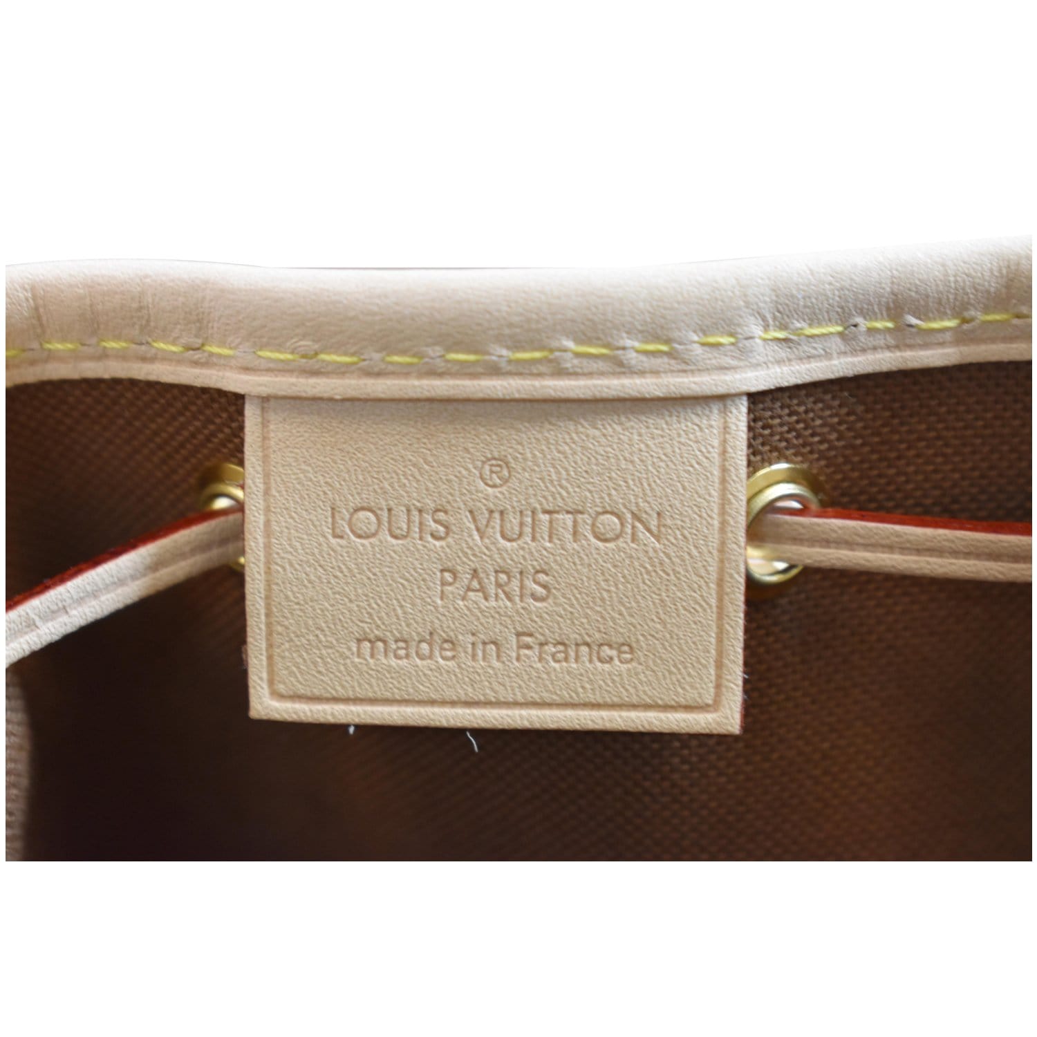 Nano noé leather crossbody bag Louis Vuitton Brown in Leather