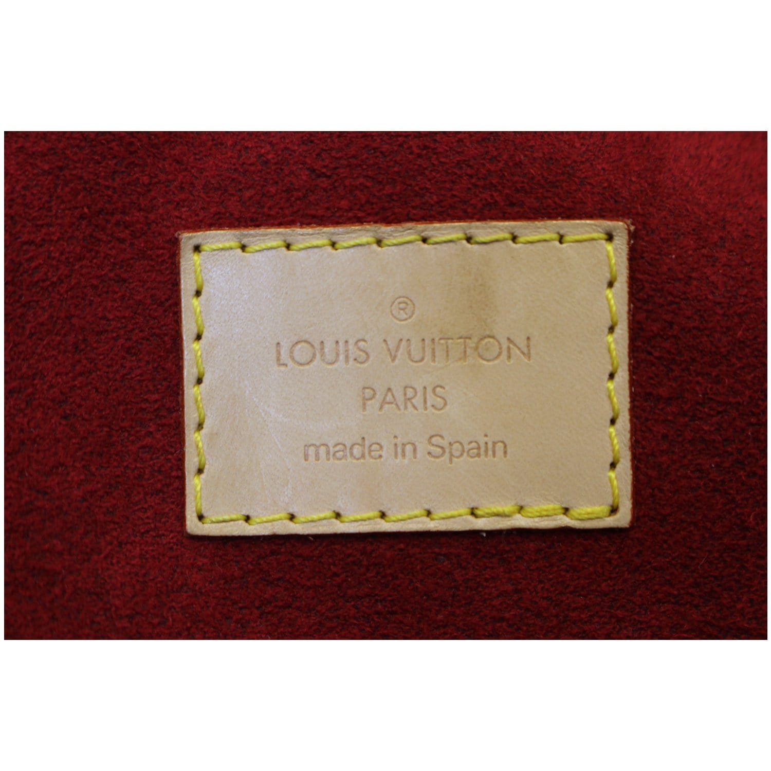 LOUIS VUITTON Mizi Monogram Canvas Satchel Handbag Brown E4878