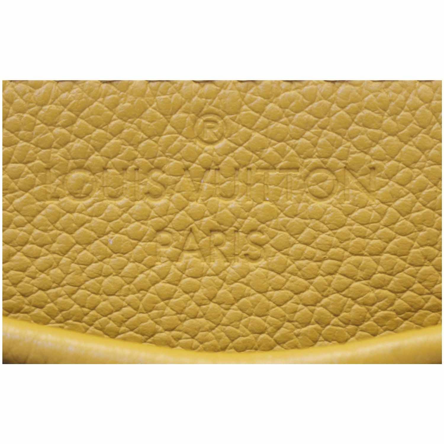 Louis Vuitton Pallas Clutch BB Brown Mustard Leather Cloth ref