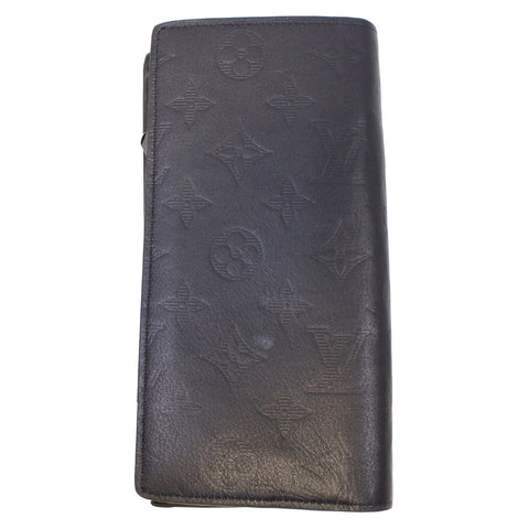 LOUIS VUITTON Brazza Monogram Leather Wallet Black