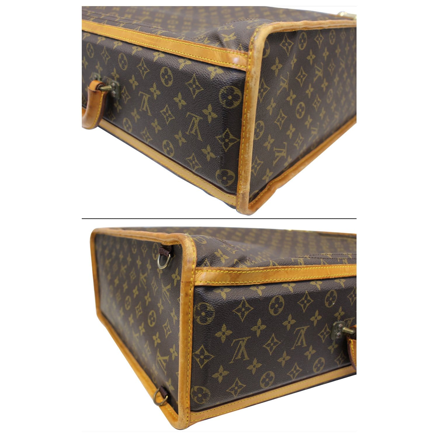 LOUIS VUITTON Monogram Canvas Gold Large Travel Suitcase Trunk
