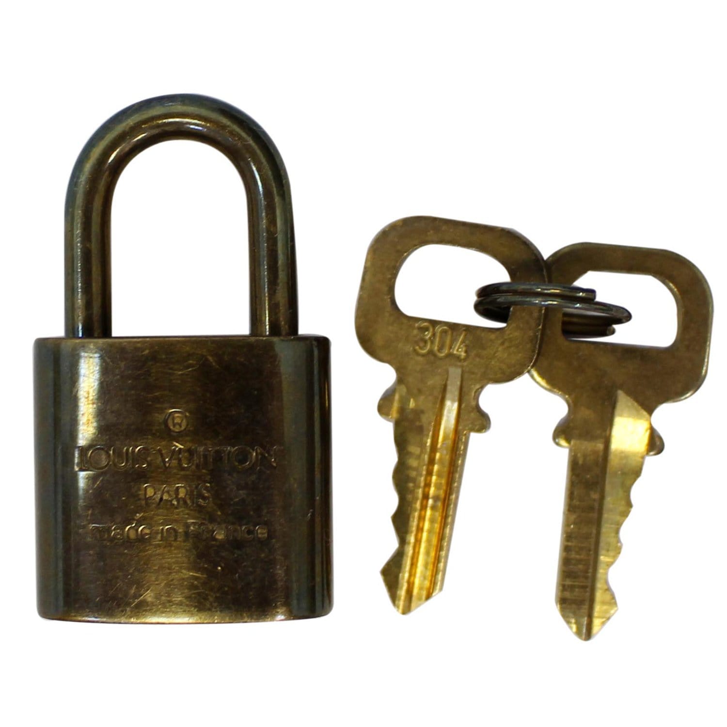 Louis Vuitton Padlock Lock and Key 319 LV Purse Charm Not 