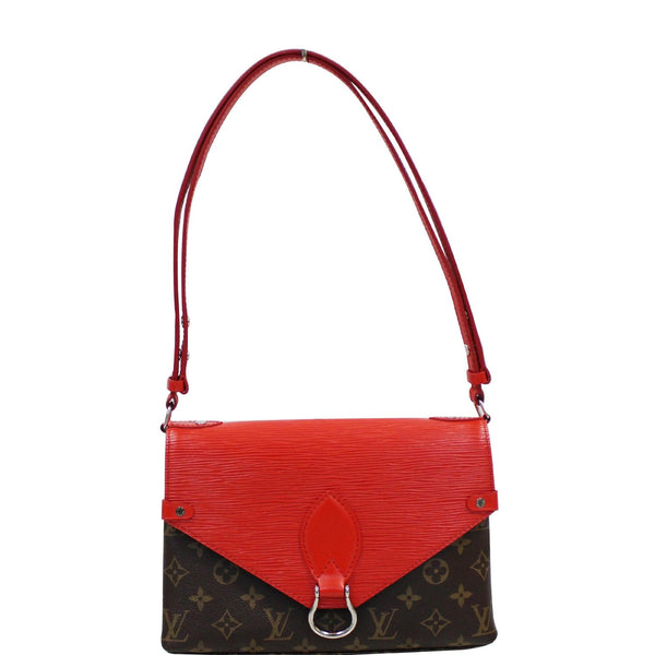 LOUIS VUITTON Saint Michel Monogram Epi Shoulder Bag Red