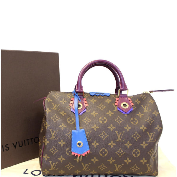 LOUIS VUITTON Totem Speedy 30 Monogram Canvas Satchel Bag-US