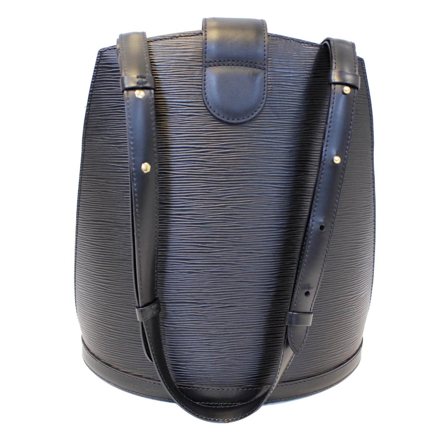 Louis Vuitton Black Epi Leather Cluny Bucket Shoulder Bag Louis