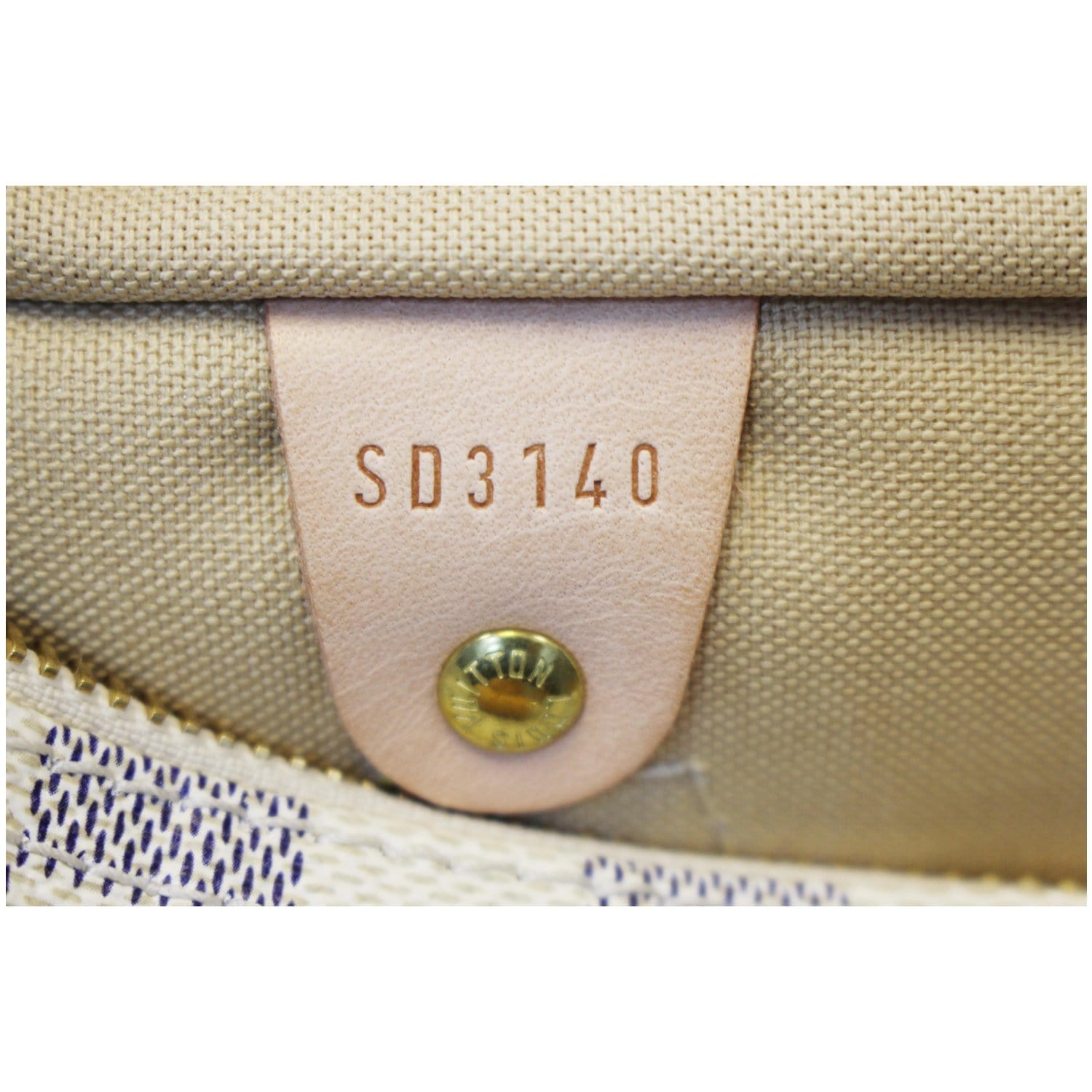 Louis Vuitton Speedy 25 Damier Azur Beige Leather ref.323773