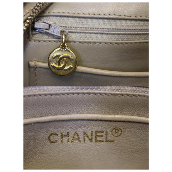 CHANEL Beige Lambskin Leather Camera Shoulder Bag-US