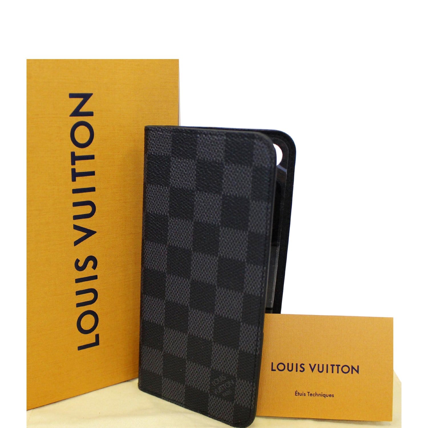 Louis Vuitton Folio Case iPhone 7/8 Plus Damier Graphite Black/Grey in  Toile Canvas - US