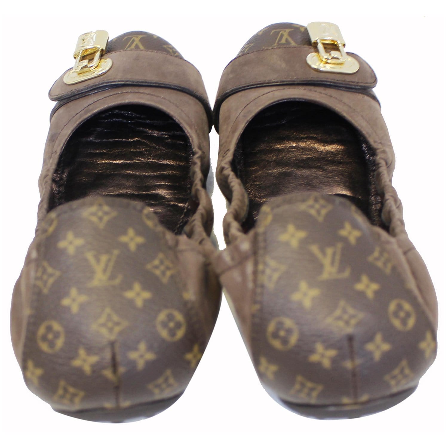 Louis Vuitton Light Brown Glossed Leather Louisiana Lace-Up