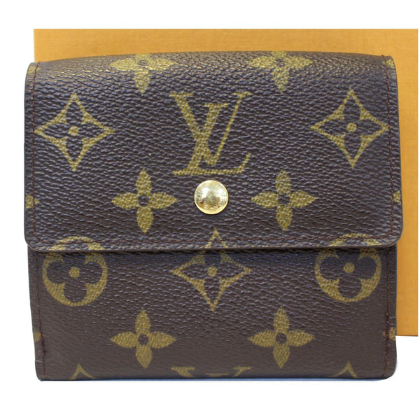 LOUIS VUITTON Elise Double Monogram canvas Wallet Brown