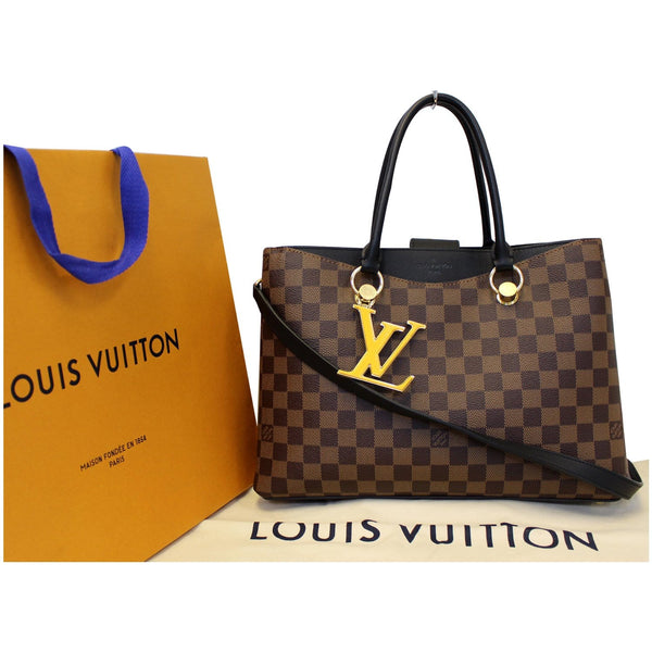 LOUIS VUITTON LV Riverside Damier Ebene Shoulder Bag Noir