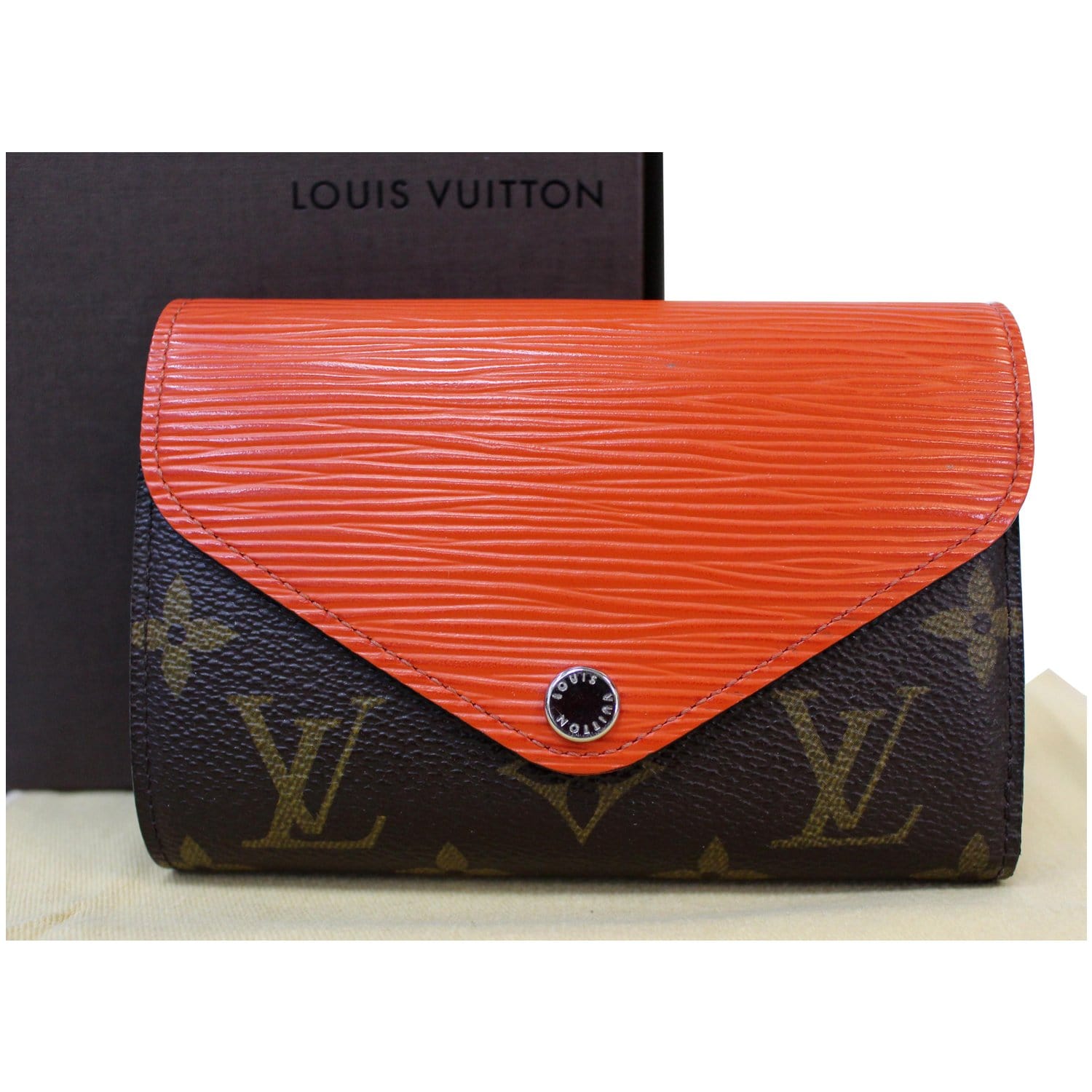 Louis Vuitton LV SHW Marie Lou Compact Wallet M60494 Monogram Epi Orange