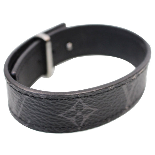 LOUIS VUITTON LV Slim Monogram Eclipse Canvas Bracelet Black