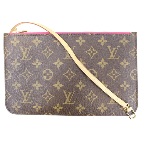 LOUIS VUITTON Pochette Wristlet Pouch Monogram Canvas Neverfull-US