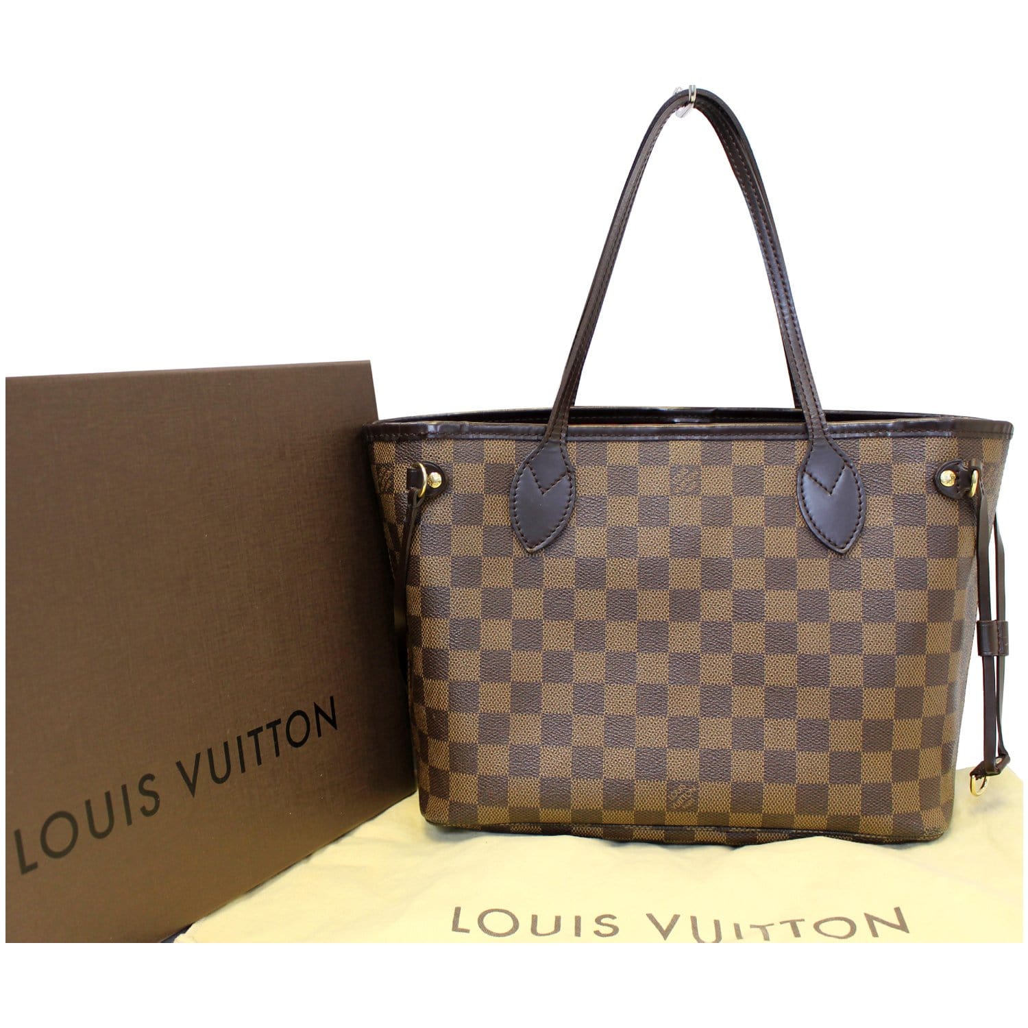 Louis Vuitton Small Damier Ebene Neverfull PM Tote Bag 41lk68