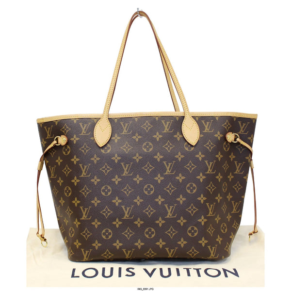 LOUIS VUITTON Neverfull MM Monogram Canvas Tote Shoulder Bag Rose Ballerine