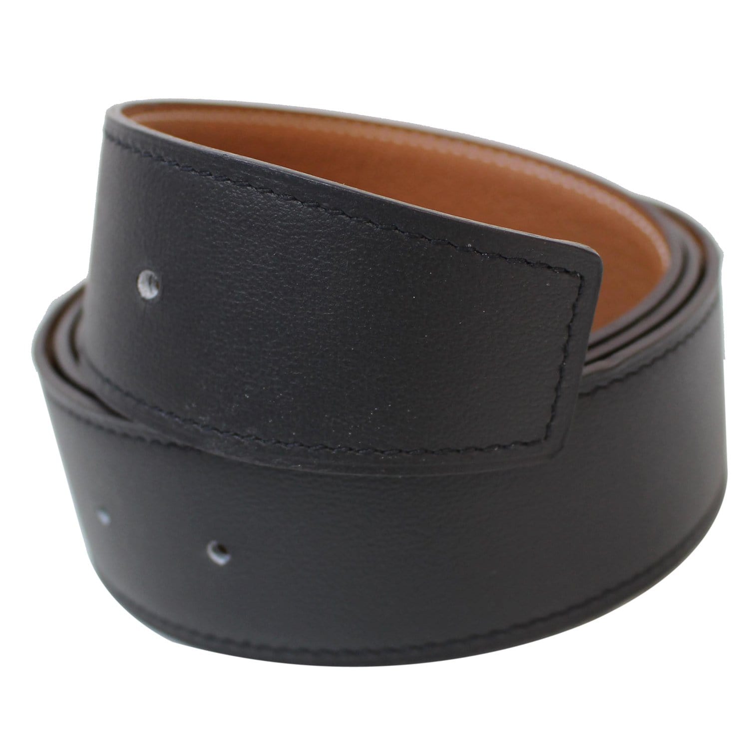 Hermes Reversible Belt Leather 100 Black/Brown [Guaranteed authentic]