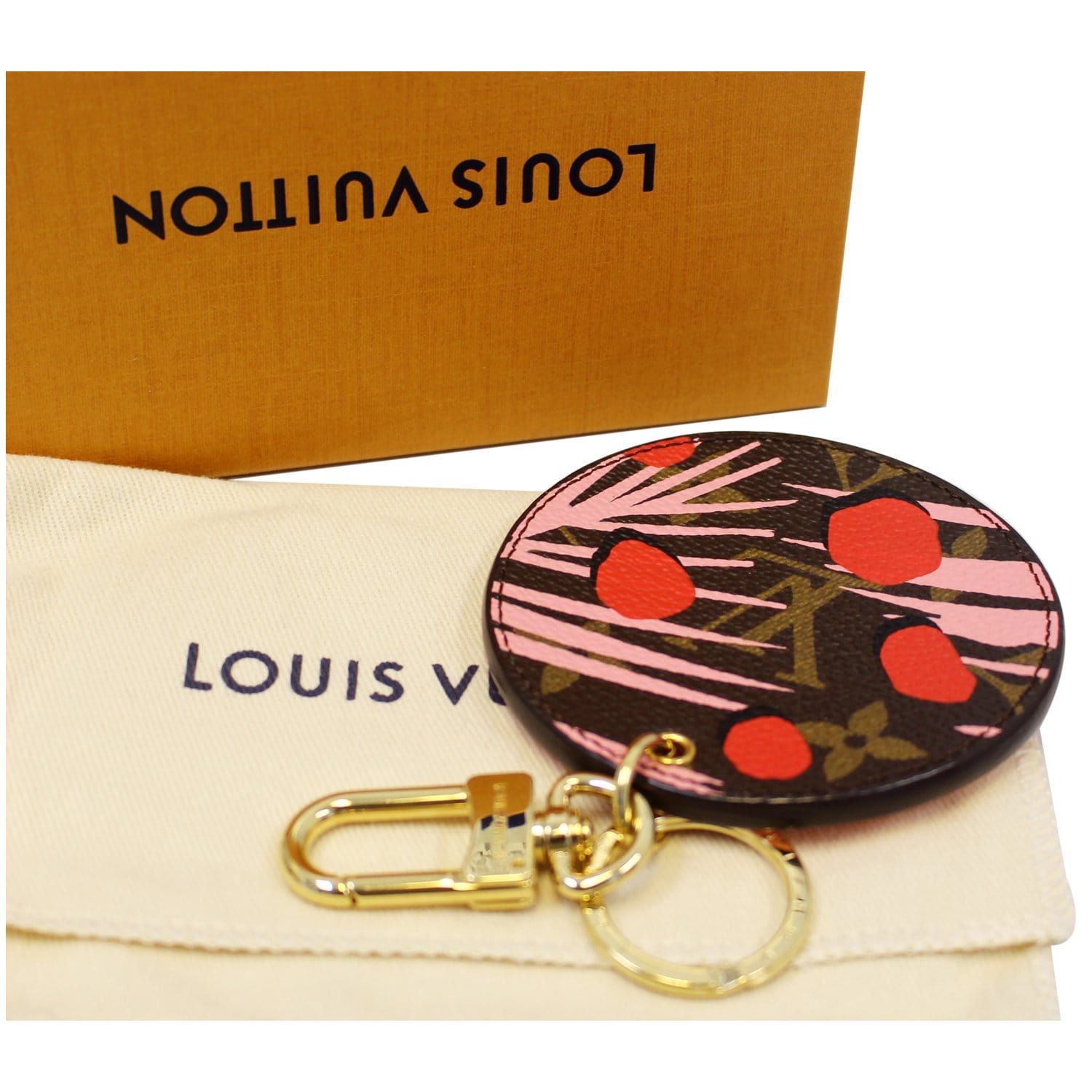 Louis Vuitton Jungle Giant Black Caramel Clochette Key Holder, New