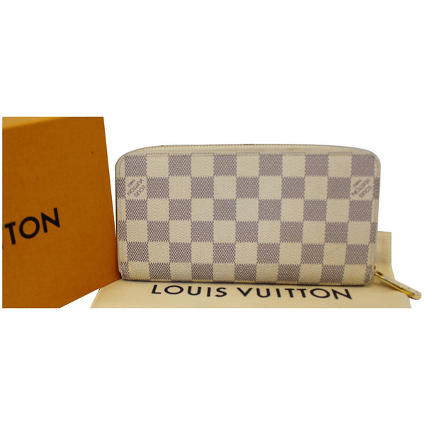 LOUIS VUITTON Damier Azur Zippy Long Wallet White-US