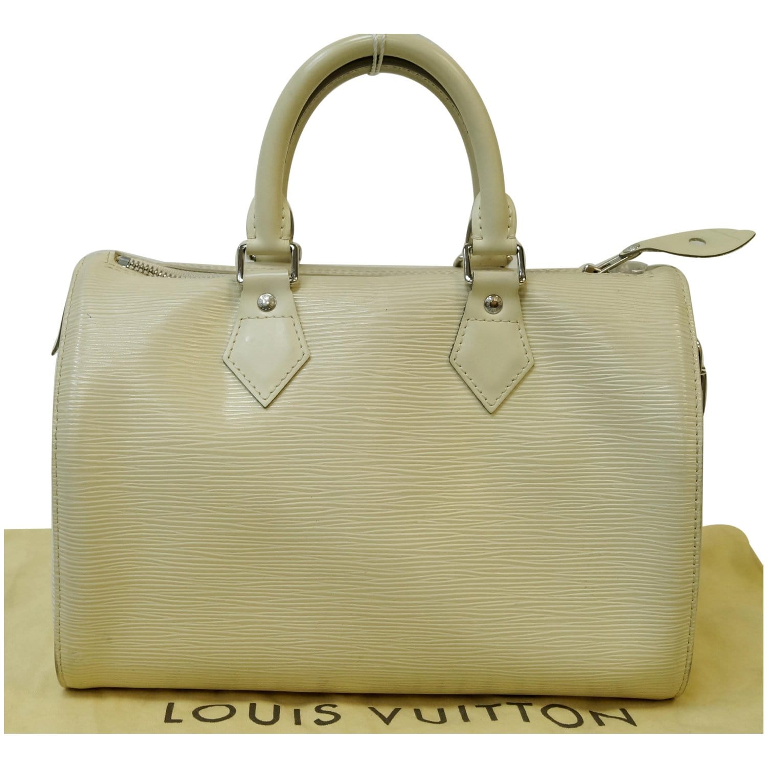 Speedy bandoulière leather handbag Louis Vuitton Beige in Leather