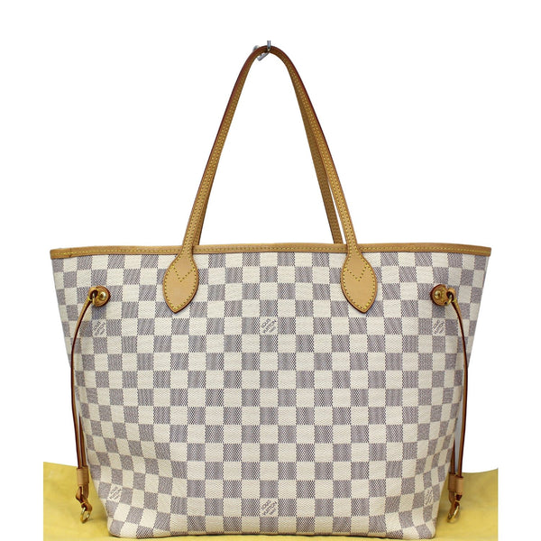 LOUIS VUITTON Neverfull MM Damier Azur Tote Shoulder Bag