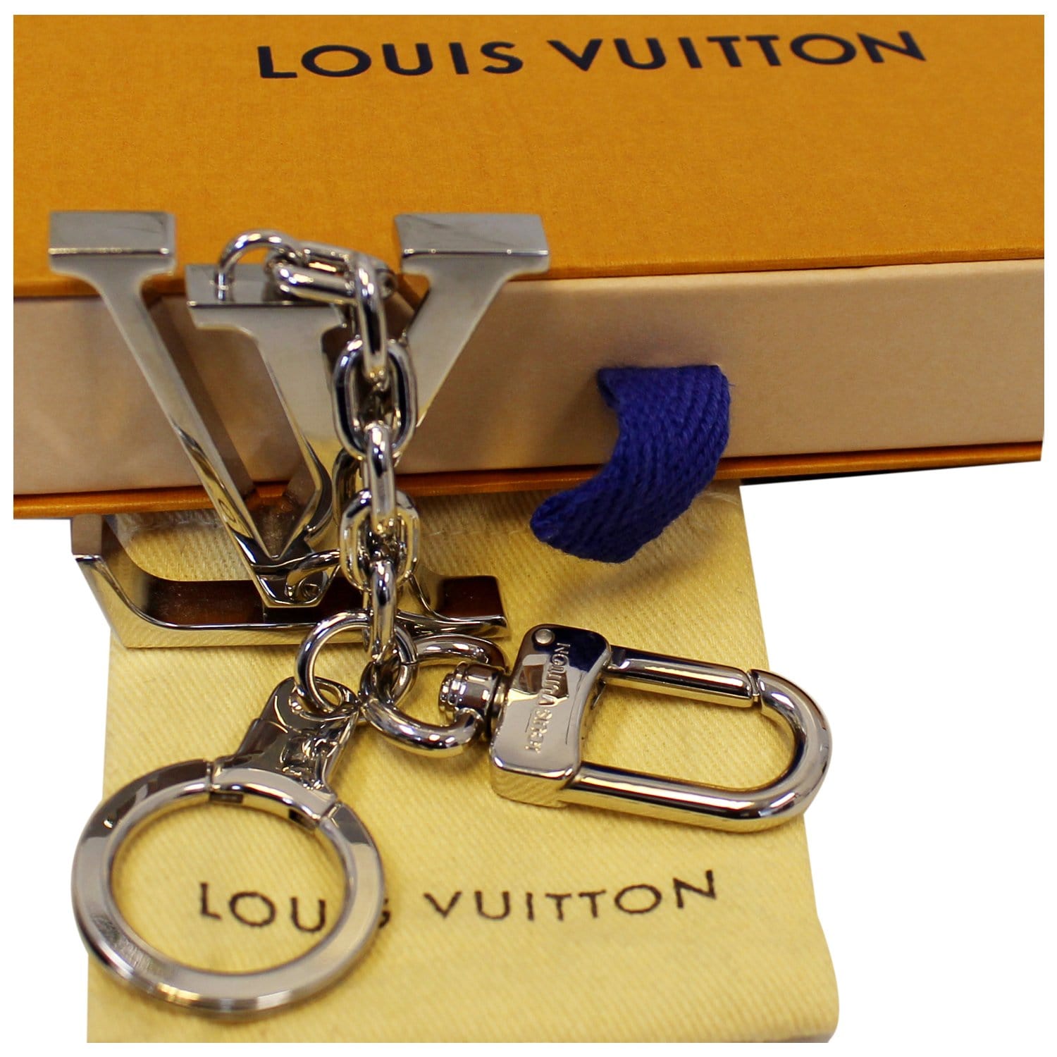 Shop Louis Vuitton Leather Logo Keychains & Bag Charms by