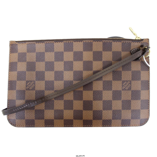 LOUIS VUITTON Pochette Wristlet Pouch Damier Ebene Neverfull GM-US