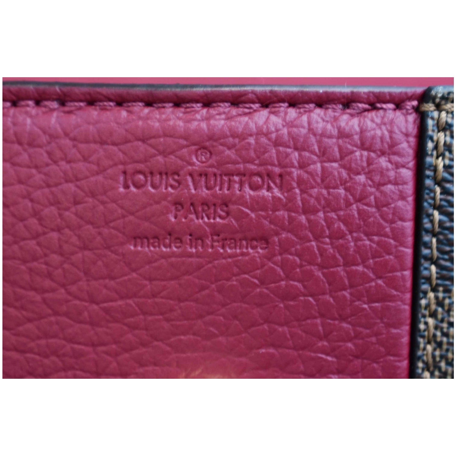 Louis Vuitton Bond Street Shoulder Flap Bag MM in Damier Ebene Canvas with  Bordeaux Grained Taurillon GHW