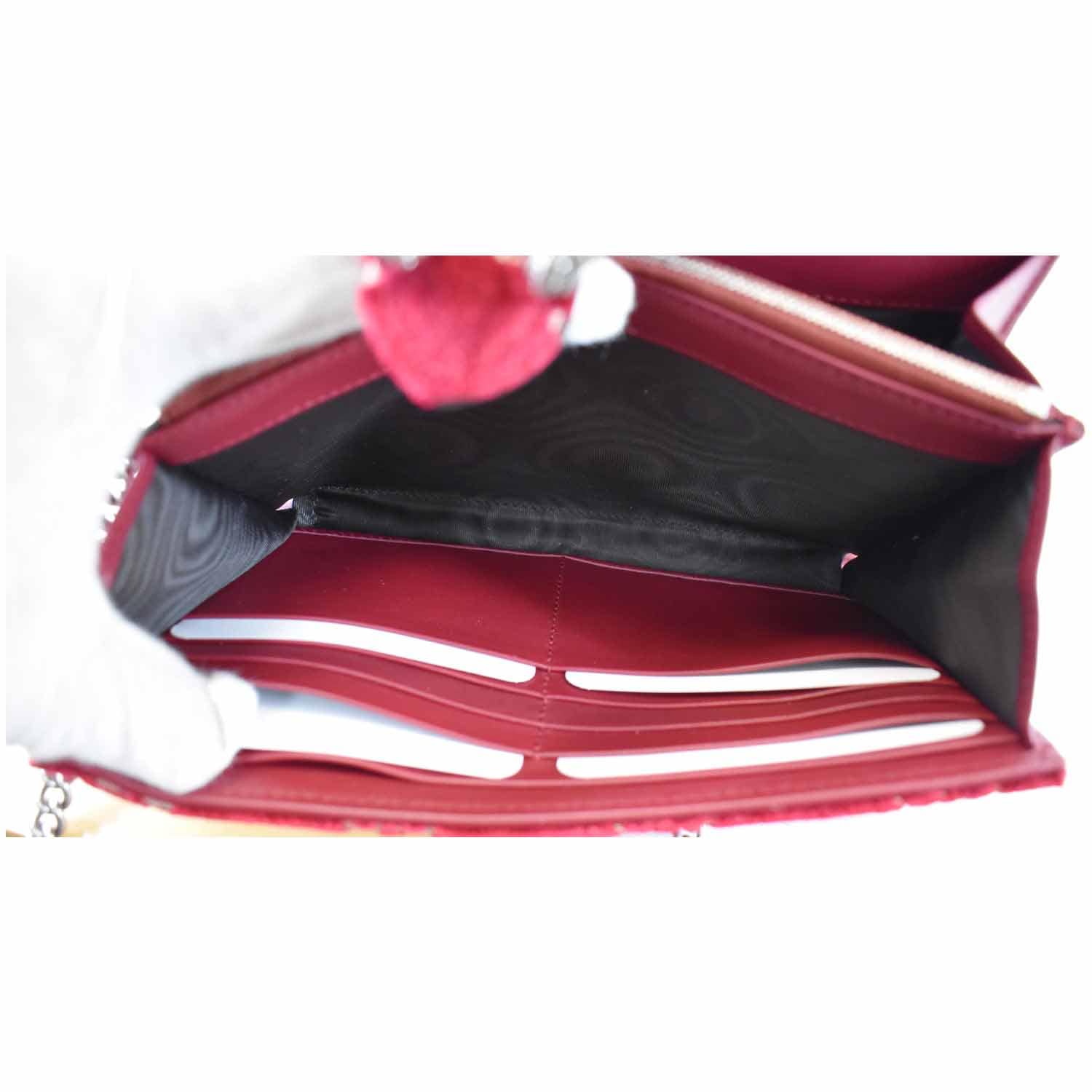 Dionysus chain wallet velvet crossbody bag Gucci Black in Velvet - 25173299