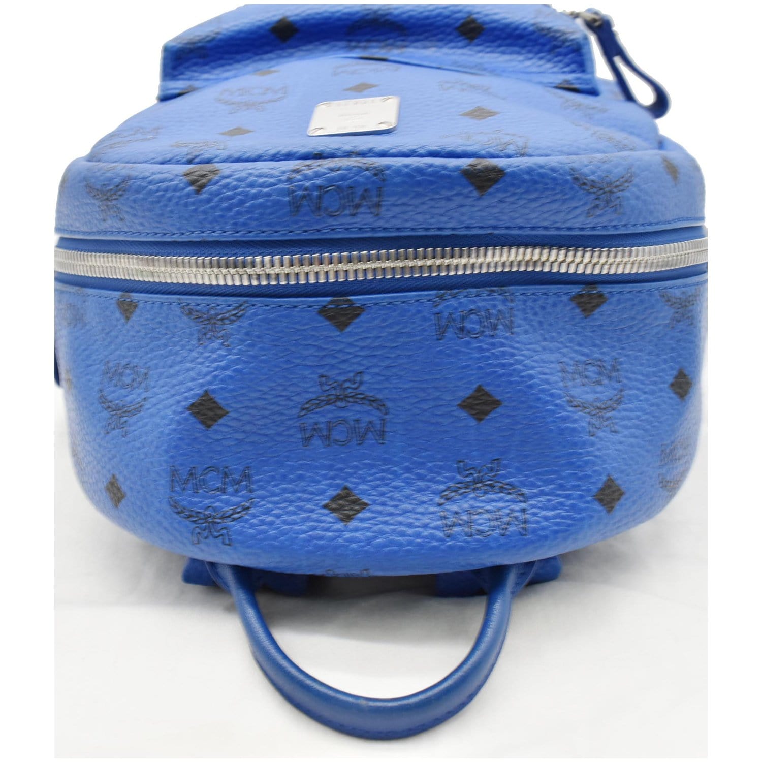 Cloth backpack MCM Blue in Cloth - 26447905